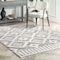 Nuloom Journey Shaggy Checkered Tiles Tassel Area Rug 3ft x 5ft KKLR02A-305 - alternate 1